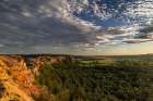 Red cliffs of the Little Missouri River in the Little Missouri National Grasslands, North Dakota. Art Print